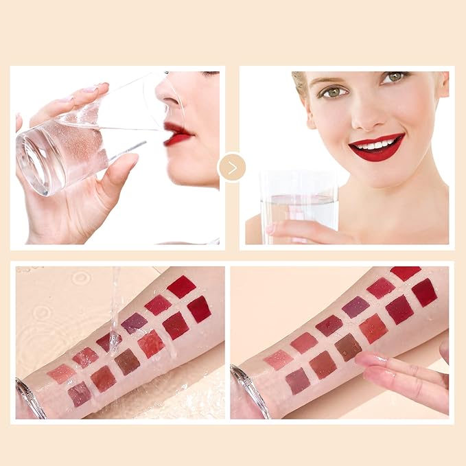 MAEPEOR Matte Liquid Lipstick Set 12PCS Smooth Creamy Long-Lasting