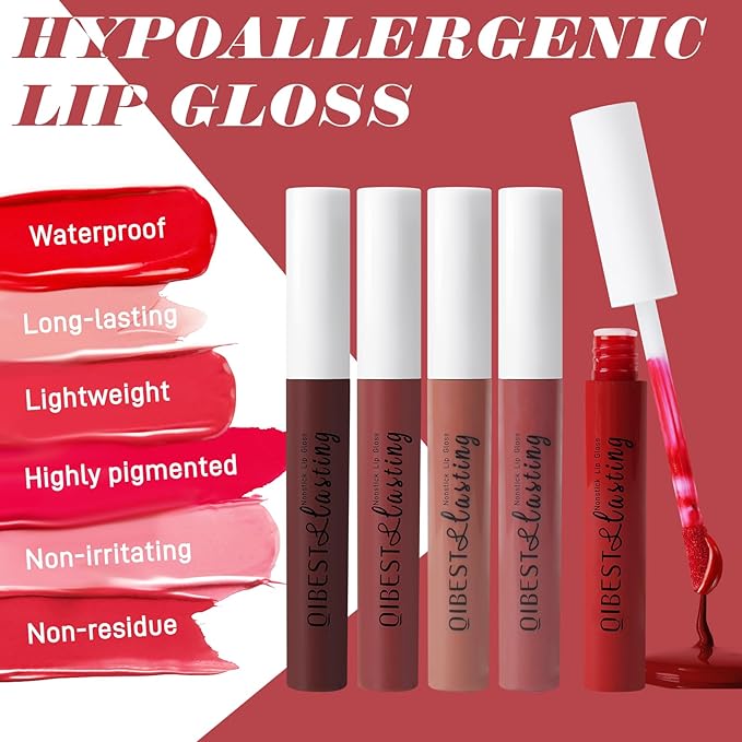 Matte Liquid Lipstick Set, 12 Colors Velvet Lip Glosses