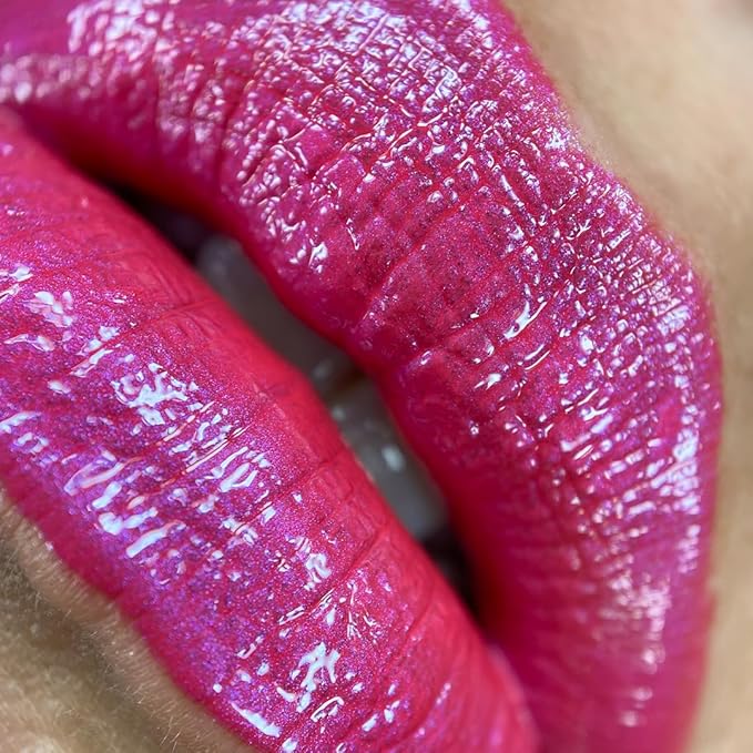 UNICORN SNOT Liquid Metal Lip Paint - Metallic Lip Gloss - Non-drying, Long-lasting Liquid Lipstick, Intense Pigment Lip Color with Metallic Shimmer - Vegan, Cruelty-Free Lip Makeup, Hot Pink (Glow)