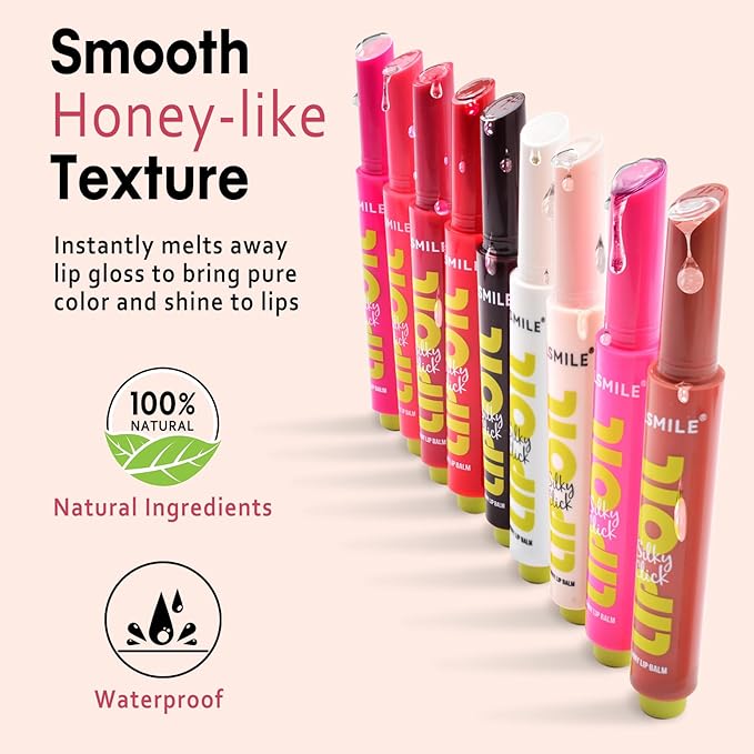 3 PCS Click Lip Gloss Pen For Women Plumping Lip Stain Color Changing Waterproof Long Lasting Jelly Tinted Lip Balm Hydrating Lip Oil For Dry Lips