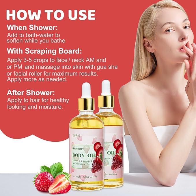 MR.A 2 Pack Strawberry Body Oil