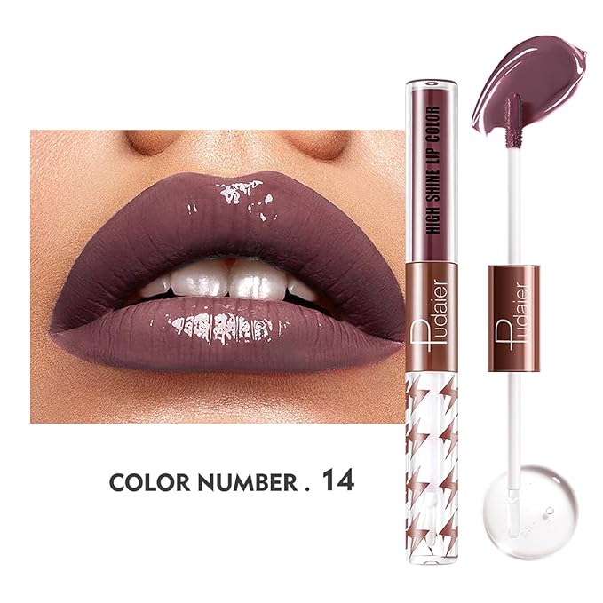 Liquid Lipstick with Clear Lip Gloss, Liquid Lip Gloss,