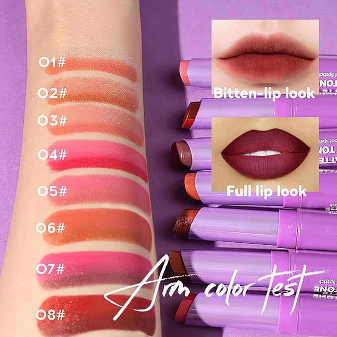Double Colors 2 in 1 Lipstick and Lip Long