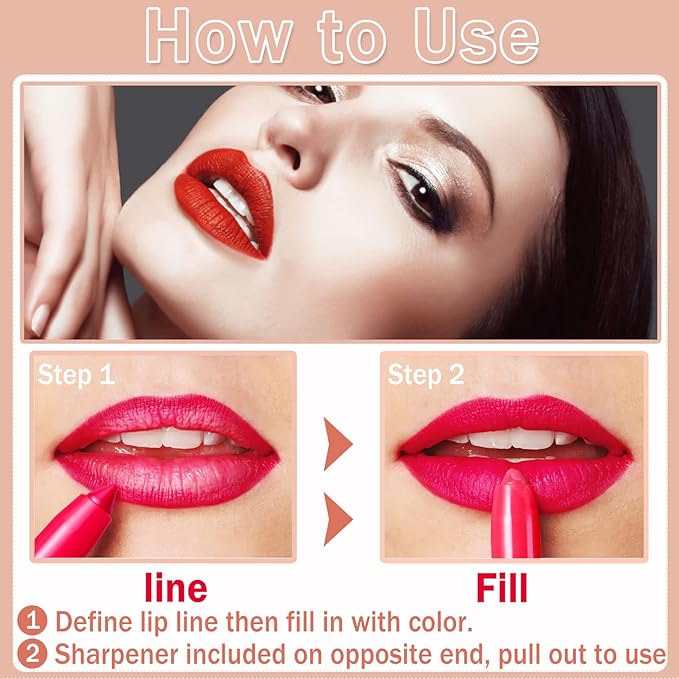 3 Colors Crayon Matte Lipstick Set Velvet Nude lipstick Lip Gloss Matte Waterproof Long Lasting Lipstick for Women Everyday Lip Makeup Lip Stain-Set B