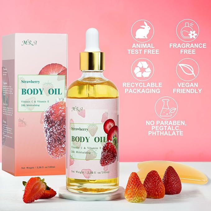 MR.A 2 Pack Strawberry Body Oil