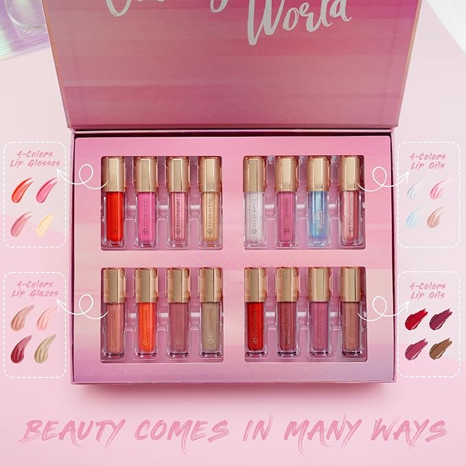 Color Nymph 16 PCS Lip Glosses Collection, Shimmery