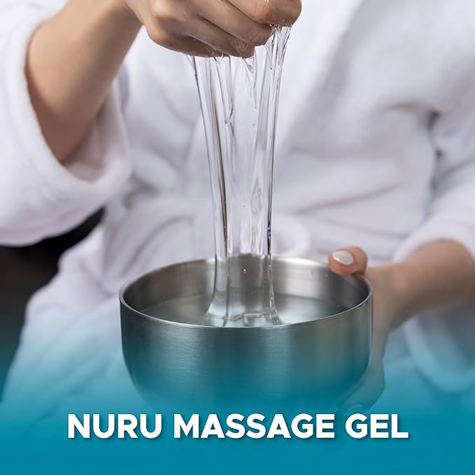 Nuru Massage Gel Therapy Powder 500g | Seaweed & Green Tea | Made in Japan | Paraben & Glycerine Free | Makes 13.2 gal