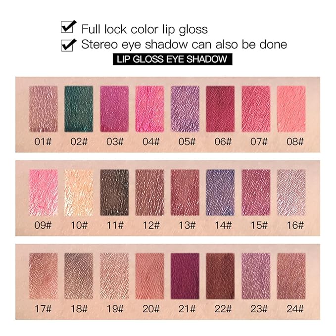 MAEPEOR Metallic Liquid Lipstick 24 Color Metal Diamond Long