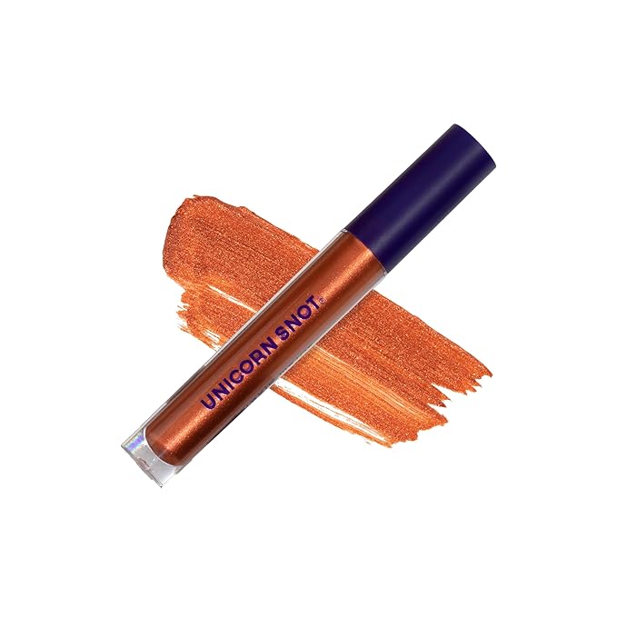 UNICORN SNOT Liquid Metal Lip Paint - Metallic Lip Gloss - Non-drying, Long-lasting Liquid Lipstick, Intense Pigment Lip Color with Metallic Shimmer - Vegan, Cruelty-Free Lip Makeup, Copper (Rust)
