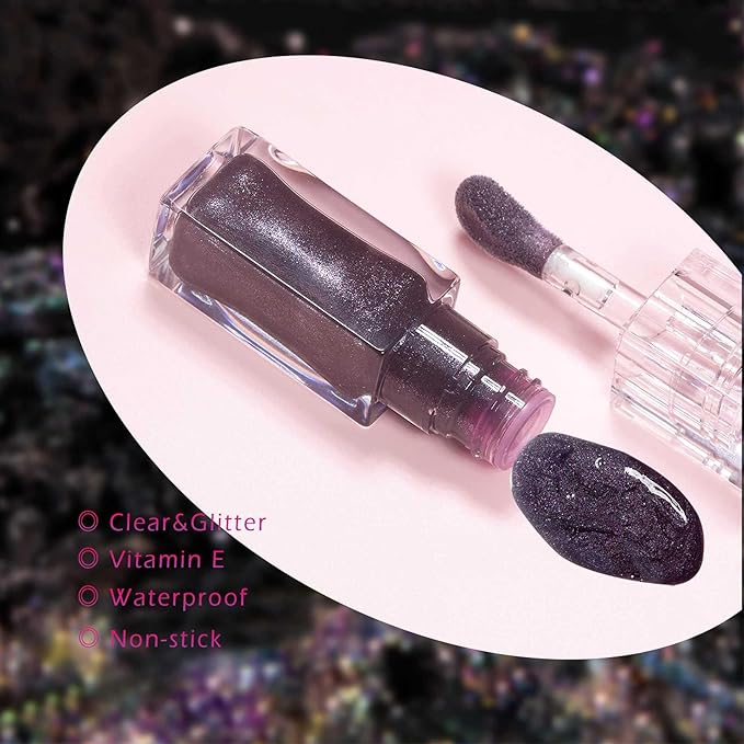 2024 New Magic Black Color Changing Lip Oil,Warm Change Glitter Lip Gloss, Color Changing Lip Oil V2, Color Changing Lip Gloss, Moisturizing Plumping Clear Lips Oil Tinted Lip Plumper Lips Care