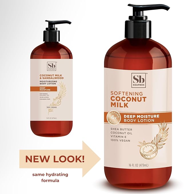 Soapbox Moisturizing Body Lotion, Coconut Milk