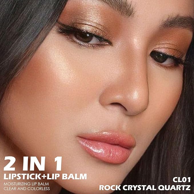 FOCALLURE Moisturizing Lipstick,Transparent Lip Balm,Hydrating Clear Lip Balm