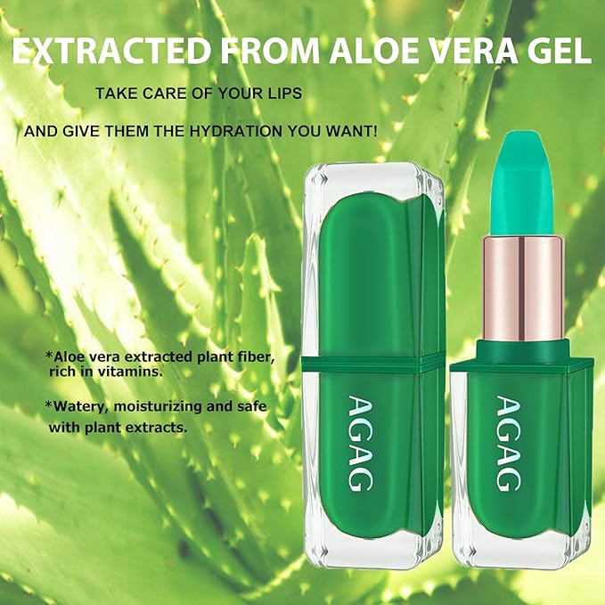 Aloe Vera Lipstick Lip Balm, Magic Temperature Colour Magic