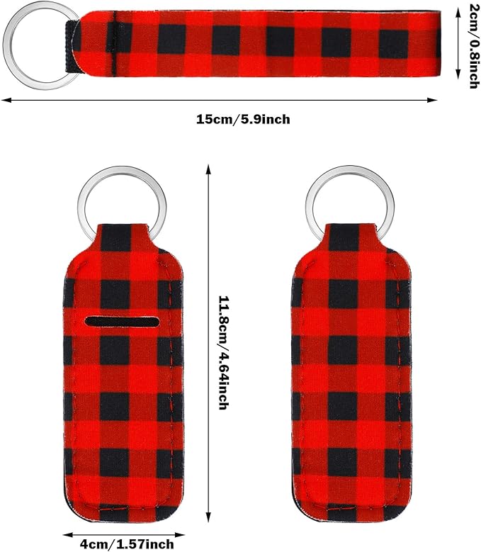 Patelai 20 Pcs Christmas Lipstick Holder Keychains Set Gift