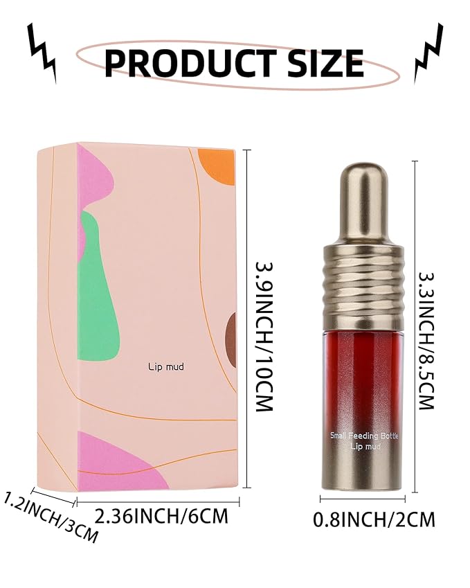 Velvet Lip Mud Tinted, Matte Lip Cream Lip Gloss, Velvet Matte Finish, Blendable High-Pigmentation Silky Creamy Texture, Lightweight, Soft, Moisturizing, Korean Lipstick Makeup Gift for Women Girl-#05