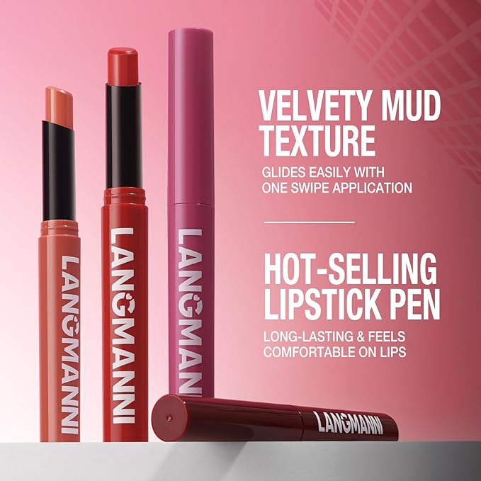 Jolilab 3 Pcs Velvet Matte Lipstick Nude Matte Lipstick