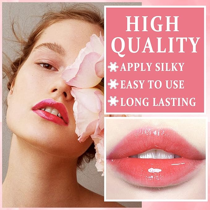 2PCS Lip Tint Stain Set, Velvet Lip Gloss Moisturizing Lip Stain Long Lasting Waterproof Liquid Lipstick Set Multipurpose Water Lip Stain Tint for Lip and Cheek Tint(05 & 06)