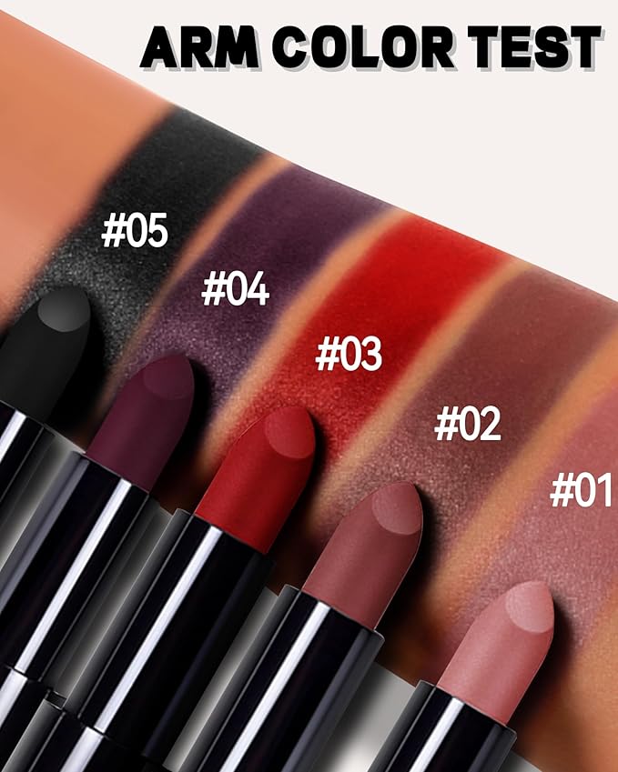Red Lipstick Long Lasting for Women, Hydrating Matte Lipstick
