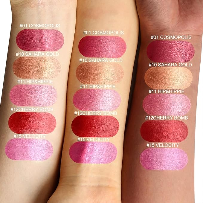 Glitter Lipstick for Women with Metallic 3D Shine Lipstick 14OZ