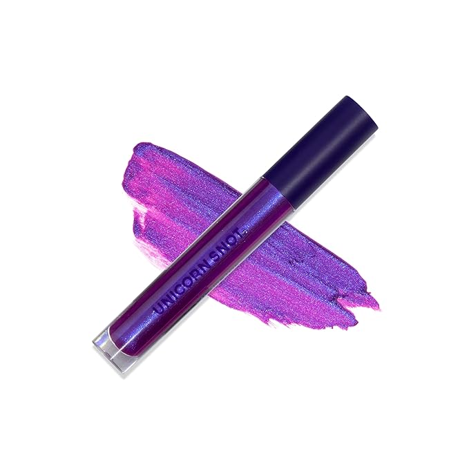 UNICORN SNOT Liquid Metal Lip Paint - Metallic Lip Gloss - Non-drying, Long-lasting Liquid Lipstick, Intense Pigment Lip Color with Metallic Shimmer - Vegan, Cruelty-Free Lip Makeup, Purple (Boom)
