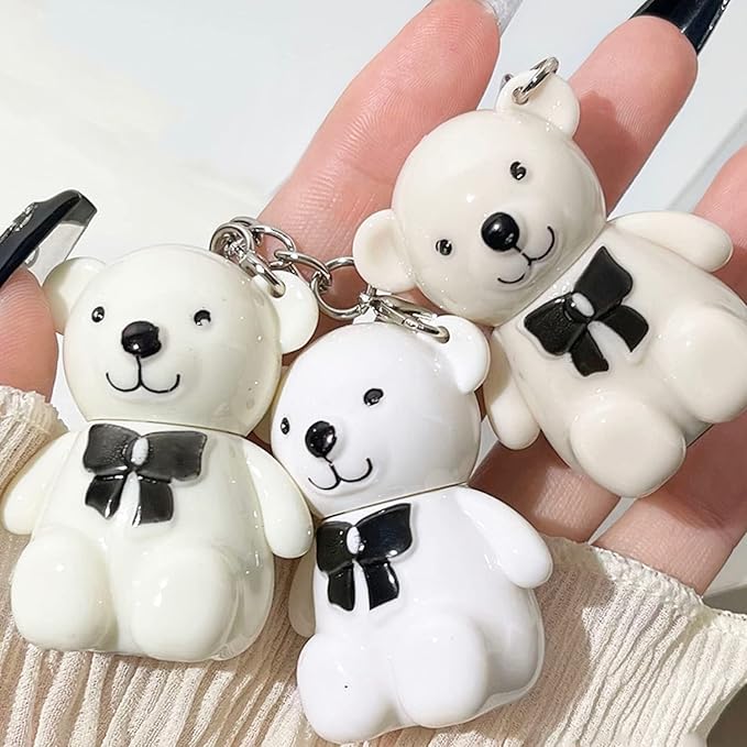 Yasovigi Bear Lip Gloss Keychain, Mirror Lip Tint Yasovigi
