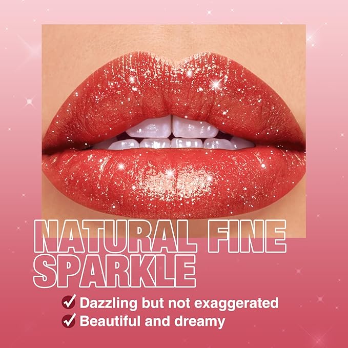 Jolilab Sparkling Lipstick Lip Gloss Long Lasting Waterproof Lipstick