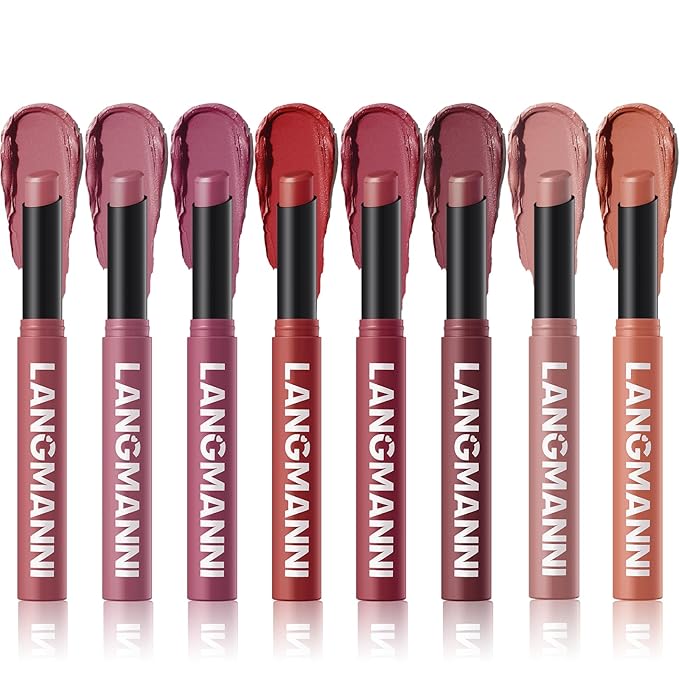 Jolilab 8 Pcs Velvet Matte Lipstick Nude Matte Lipstick