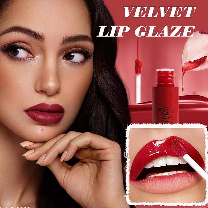 Matte Liquid Lipstick Set, 12 Colors Velvet Lip Glosses