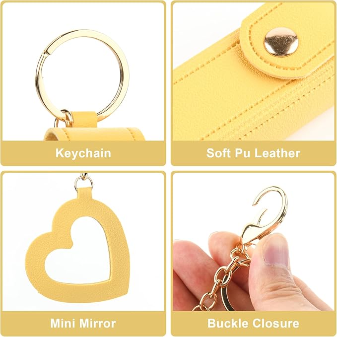 Lipstick Organizer Keychain Chapstick Case with Mirror Organizer