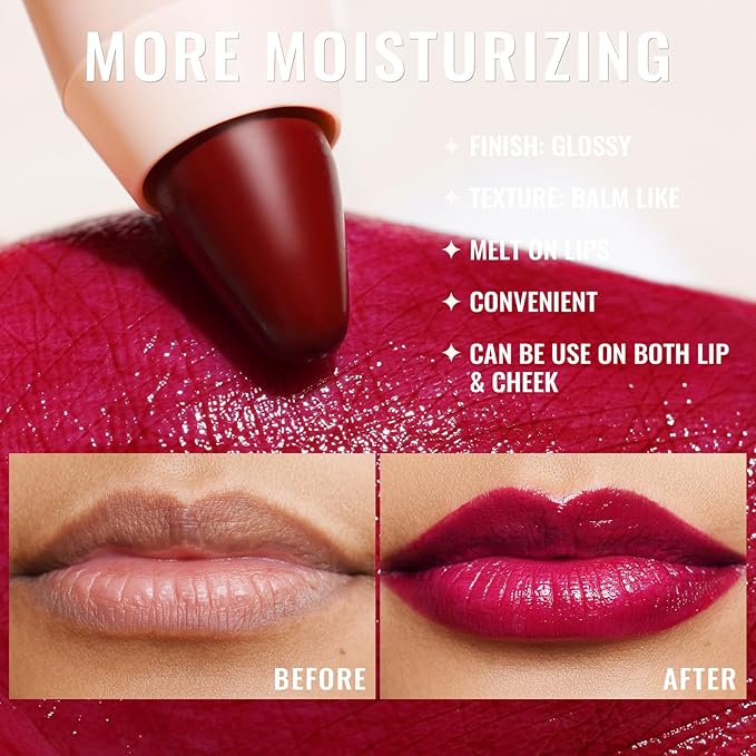 Oulac Magenta Lipstick - Moisturizing Lipstick Tinted Lip 48g