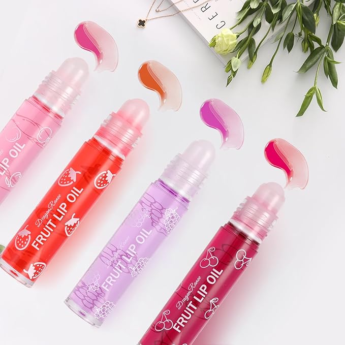 4-pieces Lip Glosses Roll on Lip Gloss Set, Glosses