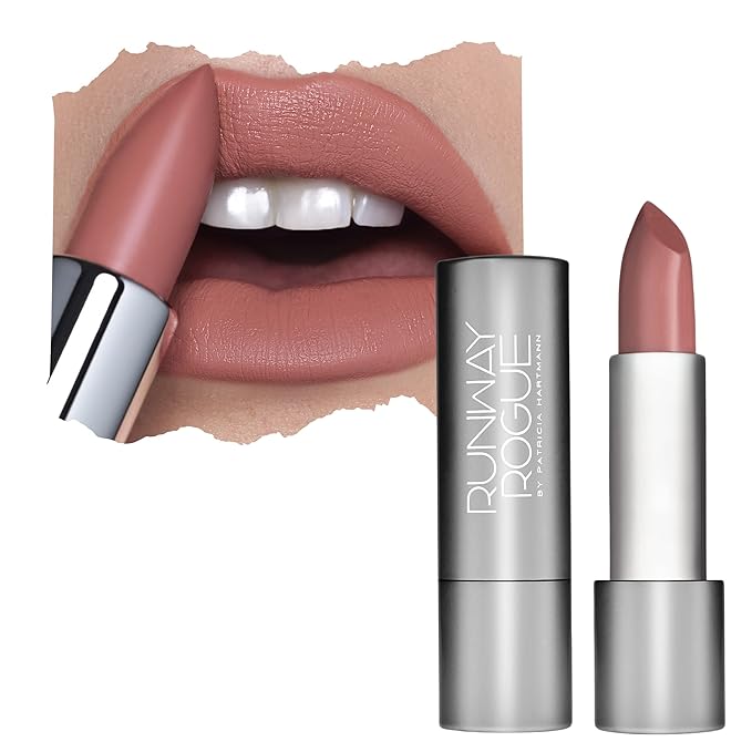 Runway Rogue 90s Vibe Lipstick, Moisturizing Matte Nude-Rose Rogue