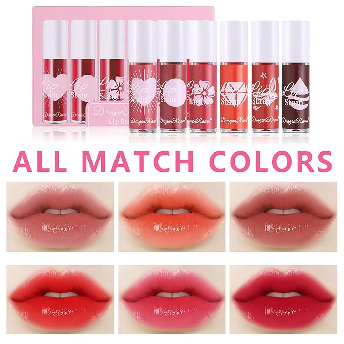 6 Colors Lip Stain Tint Matte Lip Gloss Gloss