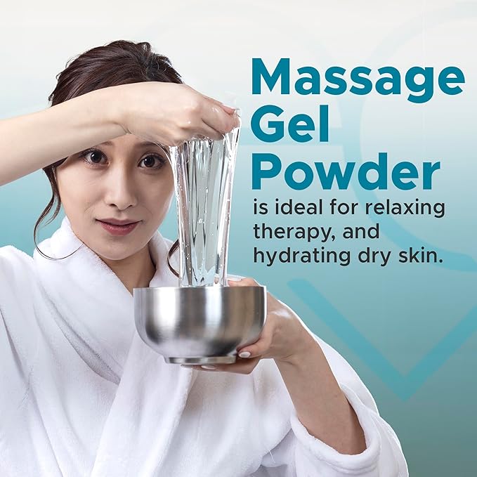 Nuru Massage Gel Therapy Powder 500g | Seaweed & Green Tea | Made in Japan | Paraben & Glycerine Free | Makes 13.2 gal
