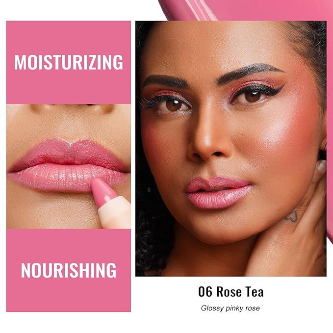 Oulac Light Pink Lipstick - Moisturizing Lipstick Tinte 48g