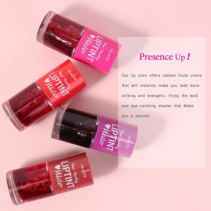 Water Tint Lip Stain, Korean Lip Gloss Vivid Gloss