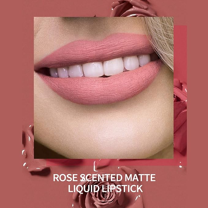 BONNIE CHOICE 6Pcs Nude Matte Liquid Lipstick Set, Long