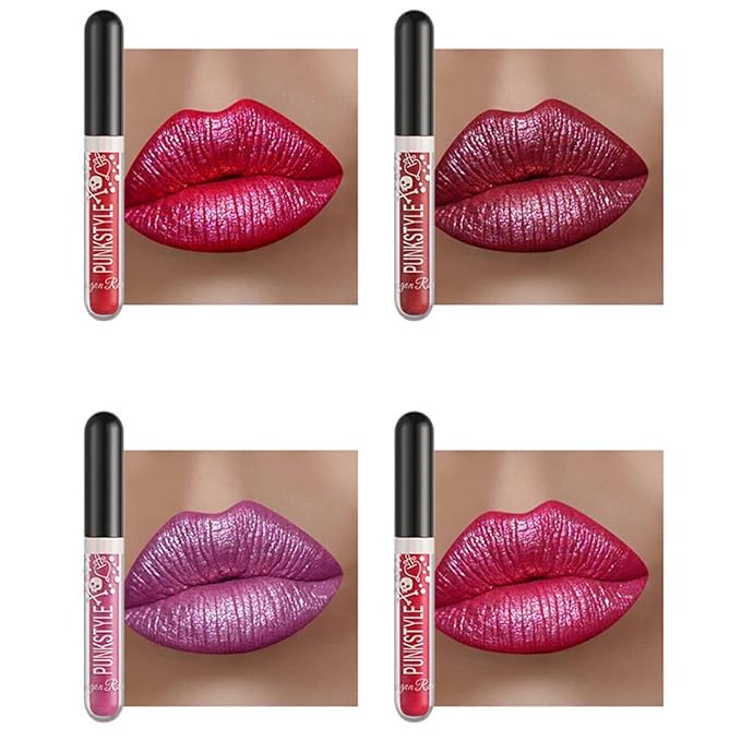 12Pcs Long-Lasting Matte Nude Lip Gloss Lipstick Lip Long-Lasting