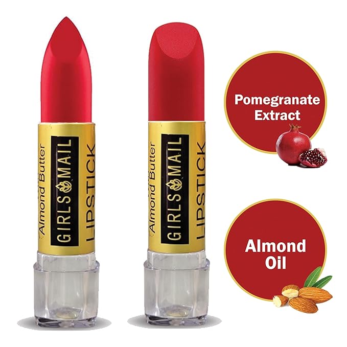 Hollywood Inspired Luxury Makeup Lipstick Twin Pack Award Winning Legend Dark Red Pieces Infused With Sweet Almond Oil That Hydrates Nourish & Deliver Pigment Rich Colour