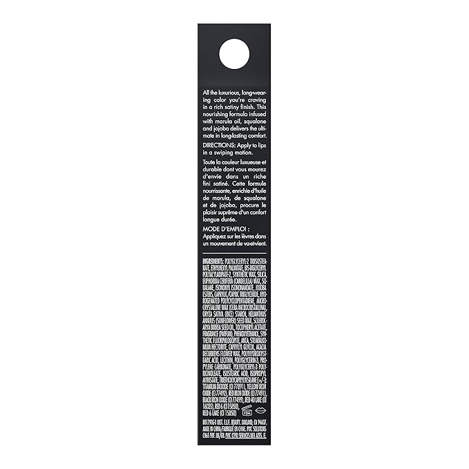 e.l.f. O Face Satin Lipstick, Richly Pigmented, Nourishing Face