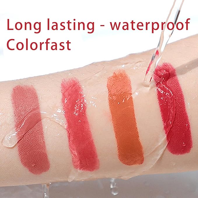Matte Lipstick Set, 4 Colors Lip Tint Stains, Lipstick