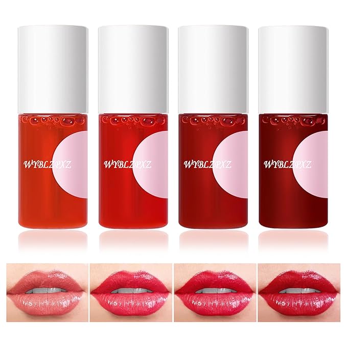 4 Colors Wine Lip Tint,Liquid Wine Lipstick,Wine Tint Long