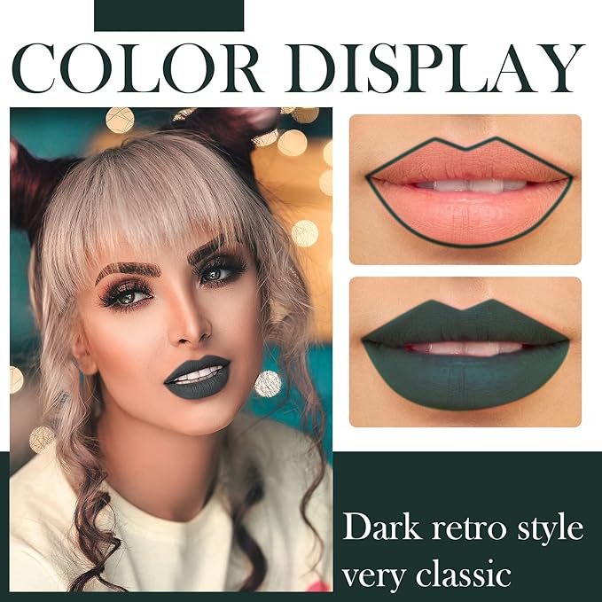 DAGEDA Matte Liquid Lipstick, 2Pcs Lip Liner DAGEDA