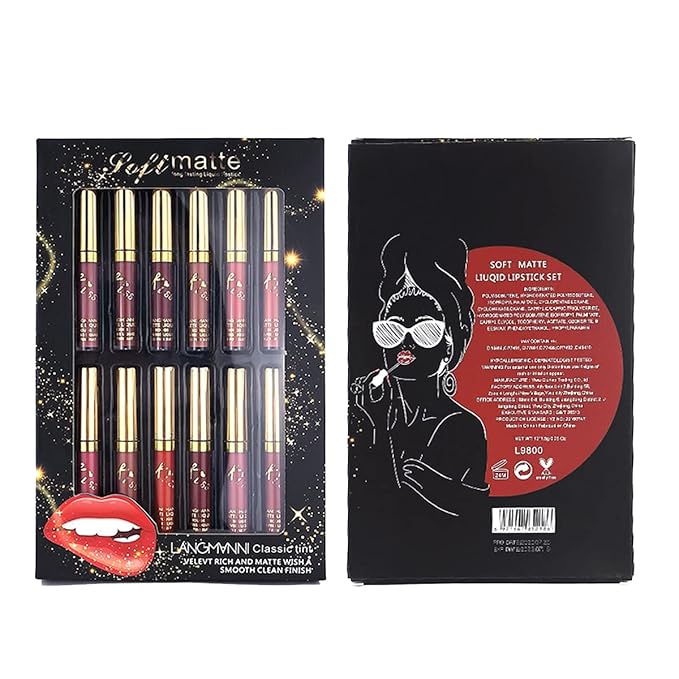 Matte Liquid Lipstick set Waterproof Long Lasting Non-Stick Long