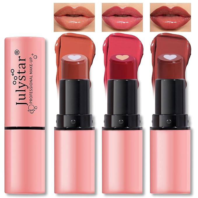 3 Colors Lipstick Set, Hydrating Tinted Lip Balm Hydrating