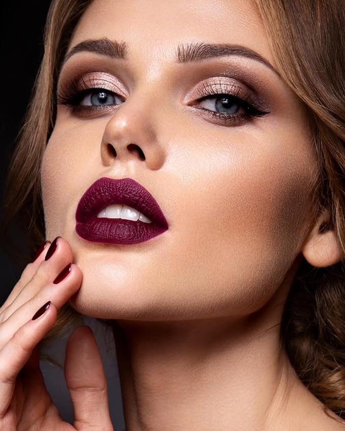 MAKI YIKA Dark Purple Lipstick for Women Color Lipstick