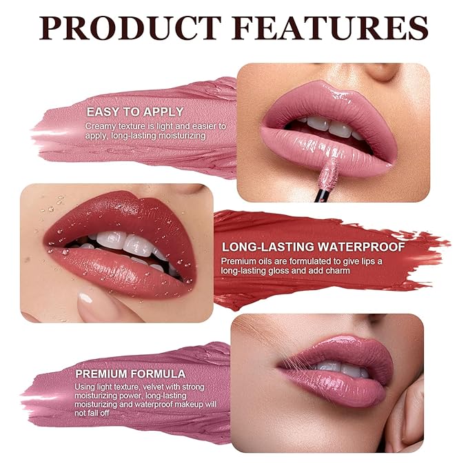 12 Color Cream Lip Gloss, 12 Colors Cream Gloss,