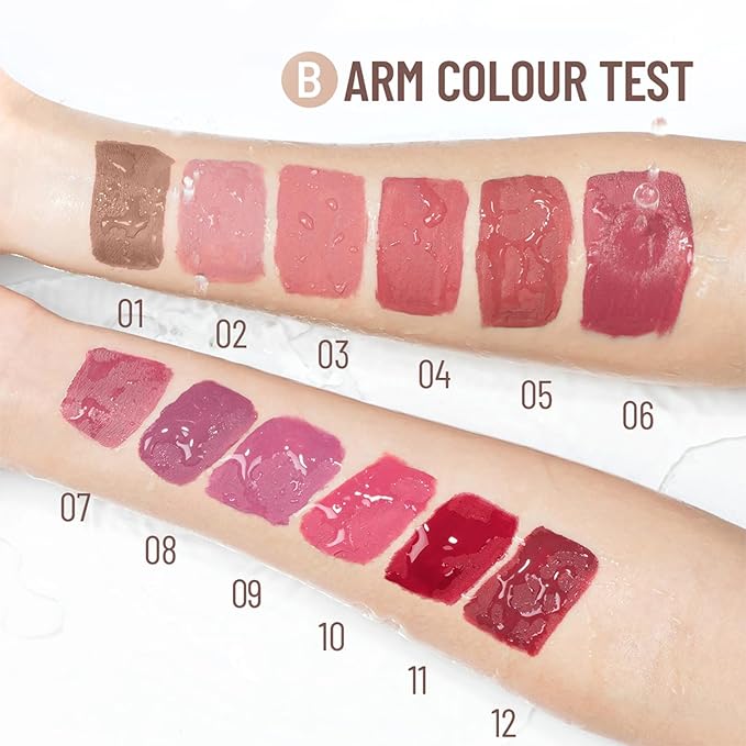 12 Colors Matte Liquid Lipstick Set, Shiny Smooth Soft Liquid Velvet Lipstick Set, Non-stick Cup, Not Fade, Waterproof, Long Lasting, Lip Gloss Set for Women Makeup Kit