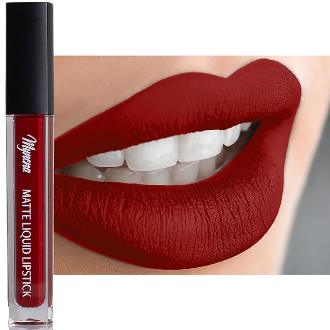 Mynena Red Long-Lasting Matte Liquid Lipstick Intense Color Smudge-Proof & Waterproof Comfortable Hydrating Shea Butter Vegan & Cruelty-Free | Elle