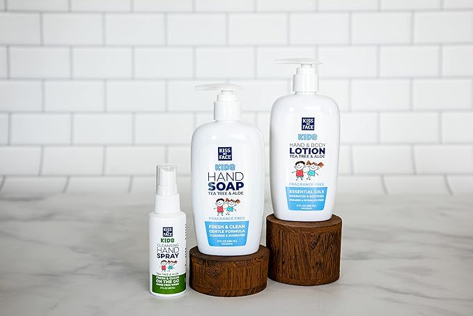Kiss My Face Hand & Body Lotion - Citrus Scent - Hydrate And Soothe Skin - Vegan & Cruelty-Free - Easy To Use Hand Lotion Pump - Added With Tea Tree And Aloe - 9 fl oz Bottle (Pack of 2)